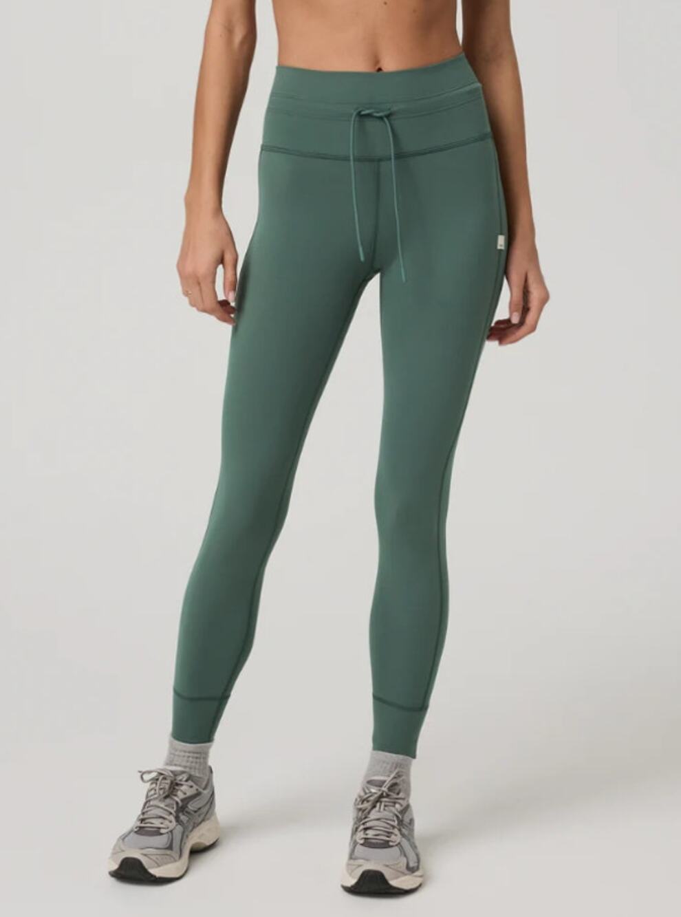 Vuori XS Green Daily Leggings Drawstring Elastic Waist Gym Running Athleisure